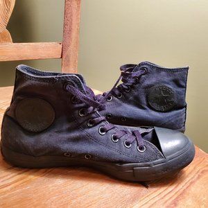 Black Converse Canvas High tops Unisex Women 9 Men 7 Project Artwork Pai…